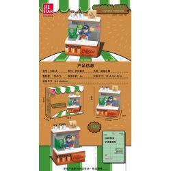 JIESTAR 58265 THÀNH PHỐ TOÀN CẦU QUÁN CÀ PHÊ bộ đồ chơi xếp lắp ráp ghép mô hình City GLOBAL CITY COFFEE VENDOR 106 khối