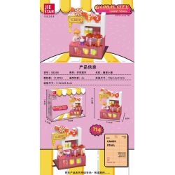 JIESTAR 58268 THÀNH PHỐ VŨ TRỤ QUẦY KẸO bộ đồ chơi xếp lắp ráp ghép mô hình City GLOBAL CITY CANDY STALL 114 khối