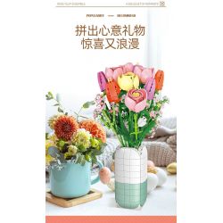 JIESTAR JJ9065 9065 HOA TULIP bộ đồ chơi xếp lắp ráp ghép mô hình Creator ROSE TULIP Sáng Tạo 1011 khối