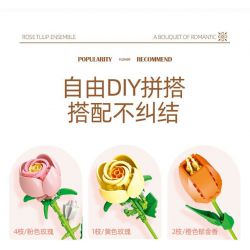 JIESTAR JJ9065 9065 HOA TULIP bộ đồ chơi xếp lắp ráp ghép mô hình Creator ROSE TULIP Sáng Tạo 1011 khối