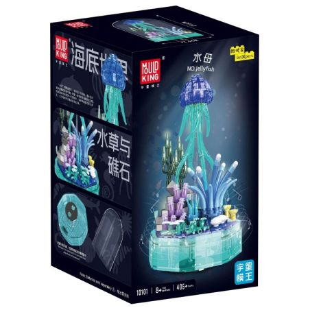MouldKing 10101 Mould King 10101 THẾ GIỚI DƯỚI NƯỚC HỘP NHẠC SỨA bộ đồ chơi xếp lắp ráp ghép mô hình JELLYFISH 405 khối