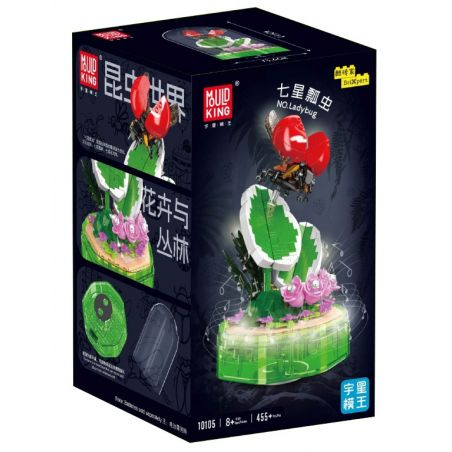 MouldKing 10105 Mould King 10105 THẾ GIỚI DƯỚI NƯỚC HỘP NHẠC BỌ RÙA BẢY SAO bộ đồ chơi xếp lắp ráp ghép mô hình INSECT WORLD LADYBUG 455 khối