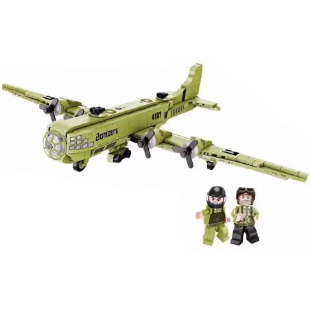 FORANGE FC4107 4107 MÁY BAY NÉM BOM B29 bộ đồ chơi xếp lắp ráp ghép mô hình Military Army B29 BOMBER Quân Sự Bộ Đội 363 khối