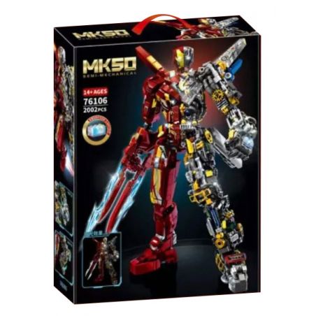 LY 76106 NGƯỜI SẮT MK50 bộ đồ chơi xếp lắp ráp ghép mô hình Super Heroes MK 50 SEMI-MECHANICAL Siêu Nhân Anh Hùng 2002 khối