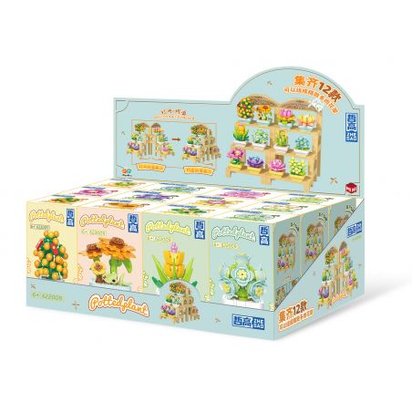 ZHEGAO 622009 CÂY TRỒNG TRONG CHẬU MỌNG NƯỚC bộ đồ chơi xếp lắp ráp ghép mô hình Creator Sáng Tạo 1749 khối