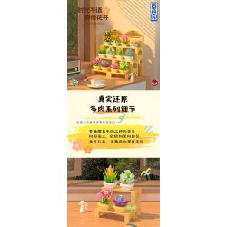 ZHEGAO 622009 CÂY TRỒNG TRONG CHẬU MỌNG NƯỚC bộ đồ chơi xếp lắp ráp ghép mô hình Creator Sáng Tạo 1749 khối