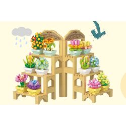 ZHEGAO 622009 CÂY TRỒNG TRONG CHẬU MỌNG NƯỚC bộ đồ chơi xếp lắp ráp ghép mô hình Creator Sáng Tạo 1749 khối