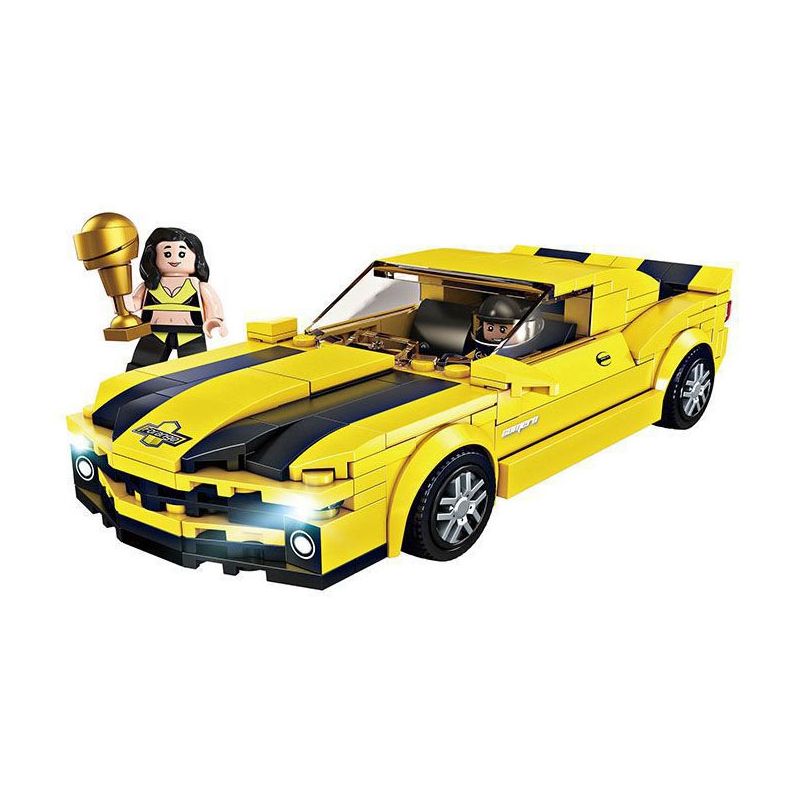 FORANGE FC1605 1605 SIÊU XE NHANH NHẤT CHEVROLET CAMARO bộ đồ chơi xếp lắp ráp ghép mô hình Speed Champions Racing Cars Đua Xe Công Thức 305 khối