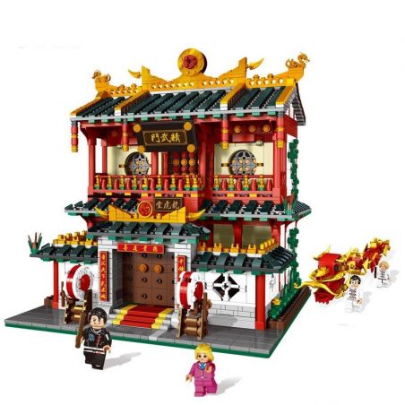 XINGBAO XB-01004 01004 XB01004 non  VÕ ĐƯỜNG bộ đồ chơi xếp lắp ráp ghép mô hình Chinatown CHINA TOWN MARTIAL SCHOOLS Khu Phố Tàu 2882 khối