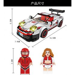 FORANGE FC1608 1608 SIÊU XE CỰC NHANH PORSCHE 911RSR bộ đồ chơi xếp lắp ráp ghép mô hình Speed Champions Racing Cars Đua Xe Công Thức 323 khối