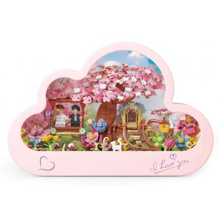 GOQI GQ-3010 3010 GQ3010 ĐÈN GƯƠNG ĐÁM MÂY GQ NHÂN DANH TÌNH YÊU bộ đồ chơi xếp lắp ráp ghép mô hình 748 khối