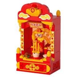 GOQI GQ-3032 3032 GQ3032 CHÀO MỪNG ĐỀN THẦN TÀI bộ đồ chơi xếp lắp ráp ghép mô hình Creator Sáng Tạo 159 khối