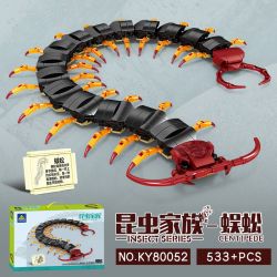Kazi KY80052 80052 HỌ CÔN TRÙNG RẾT bộ đồ chơi xếp lắp ráp ghép mô hình CENTIPEDE 533 khối
