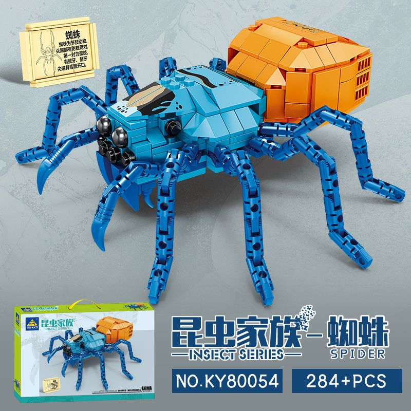 Kazi KY80054 80054 HỌ CÔN TRÙNG NHỆN bộ đồ chơi xếp lắp ráp ghép mô hình SPIDER 284 khối