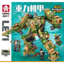 LE YI 69017 MECHA TRỌNG LỰC 4 TỔ HỢP XE TĂNG JAGDTIGER PHÁO PHÒNG KHÔNG TỰ HÀNH JAGDPANTHER CHỐNG ELEPHANT ASSAULT bộ đồ chơi xếp lắp ráp ghép mô hình Military Army Quân Sự Bộ Đội 998 khối