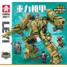 LE YI 69017 MECHA TRỌNG LỰC 4 TỔ HỢP XE TĂNG JAGDTIGER PHÁO PHÒNG KHÔNG TỰ HÀNH JAGDPANTHER CHỐNG ELEPHANT ASSAULT bộ đồ chơi xếp lắp ráp ghép mô hình Military Army Quân Sự Bộ Đội 998 khối