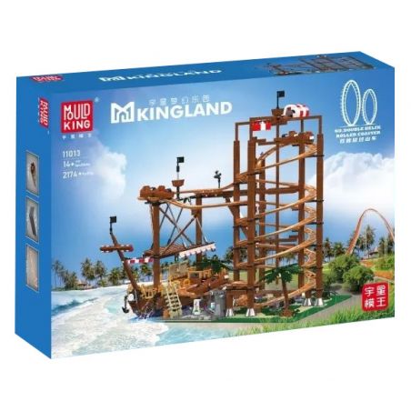 MouldKing 11013 Mould King 11013 TÀU LƯỢN SIÊU TỐC XOẮN ĐÔI bộ đồ chơi xếp lắp ráp ghép mô hình Creator DOUBLE HELIX ROLLER COASTER Sáng Tạo 2174 khối