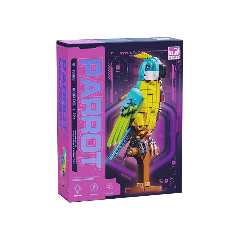 BEAUTY AND 13052 VẸT CYBORG bộ đồ chơi xếp lắp ráp ghép mô hình PARROT MACHINERY 688 khối