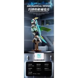 BEAUTY AND 13052 VẸT CYBORG bộ đồ chơi xếp lắp ráp ghép mô hình PARROT MACHINERY 688 khối