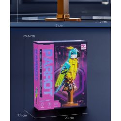 BEAUTY AND 13052 VẸT CYBORG bộ đồ chơi xếp lắp ráp ghép mô hình PARROT MACHINERY 688 khối