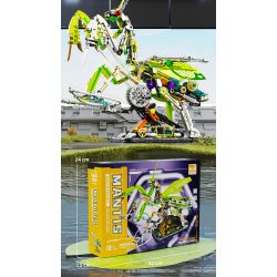 BEAUTY AND 13055 BỌ NGỰA NGƯỜI MÁY bộ đồ chơi xếp lắp ráp ghép mô hình MANTIS MACHINERY 999 khối