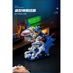 SMALL ANGLE JD031 CÁ VOI NHẢY CƠ KHÍ bộ đồ chơi xếp lắp ráp ghép mô hình WHALE MACHINERY 1519 khối