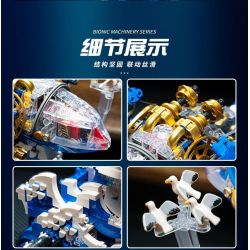 SMALL ANGLE JD031 CÁ VOI NHẢY CƠ KHÍ bộ đồ chơi xếp lắp ráp ghép mô hình WHALE MACHINERY 1519 khối