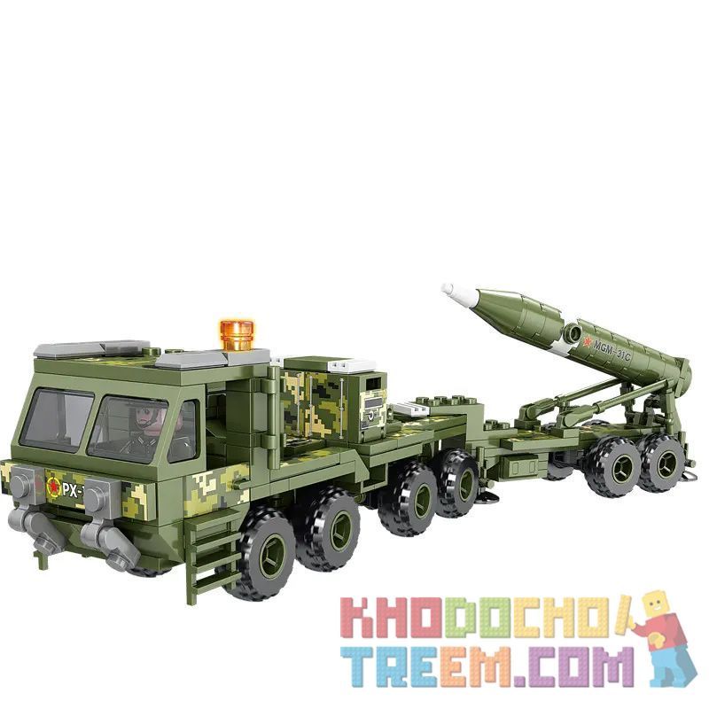 LWCK 90005 non  TÊN LỬA CHIẾN LƯỢC TẦM TRUNG PERSHING-2 bộ đồ chơi xếp lắp ráp ghép mô hình Flourishing Age Strengthen The Army MGM-31C 293 khối