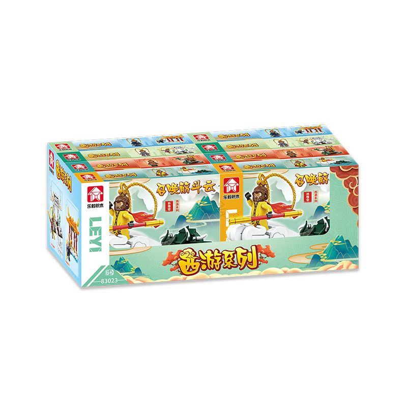 LE YI 83023 MONKEY KING CẢNH KINH ĐIỂN 4 PHONG CÁCH bộ đồ chơi xếp lắp ráp ghép mô hình 530 khối