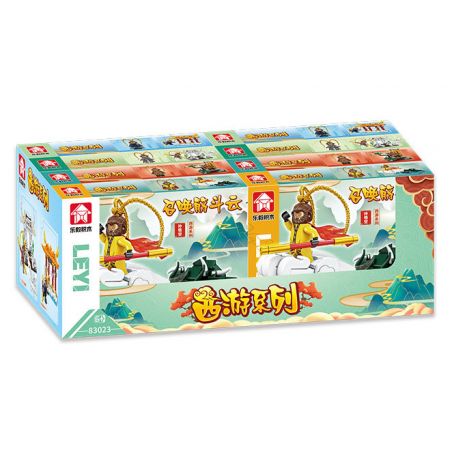 LE YI 83023 MONKEY KING CẢNH KINH ĐIỂN 4 PHONG CÁCH bộ đồ chơi xếp lắp ráp ghép mô hình 530 khối