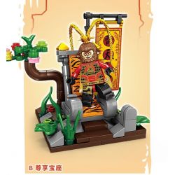 LE YI 83023 MONKEY KING CẢNH KINH ĐIỂN 4 PHONG CÁCH bộ đồ chơi xếp lắp ráp ghép mô hình 530 khối