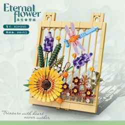 Kazi KY81125 81125 NGÔN NGỮ CỦA CÁC LOÀI HOA TRANH TƯỜNG VĨNH CỬU VÀ CÔN TRÙNG bộ đồ chơi xếp lắp ráp ghép mô hình Arts & Crafts 444 khối