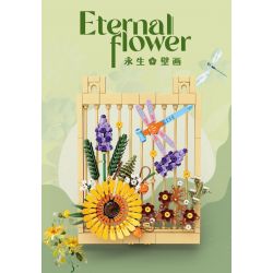 Kazi KY81125 81125 NGÔN NGỮ CỦA CÁC LOÀI HOA TRANH TƯỜNG VĨNH CỬU VÀ CÔN TRÙNG bộ đồ chơi xếp lắp ráp ghép mô hình Arts & Crafts 444 khối