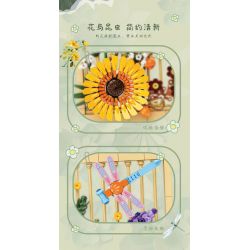 Kazi KY81125 81125 NGÔN NGỮ CỦA CÁC LOÀI HOA TRANH TƯỜNG VĨNH CỬU VÀ CÔN TRÙNG bộ đồ chơi xếp lắp ráp ghép mô hình Arts & Crafts 444 khối