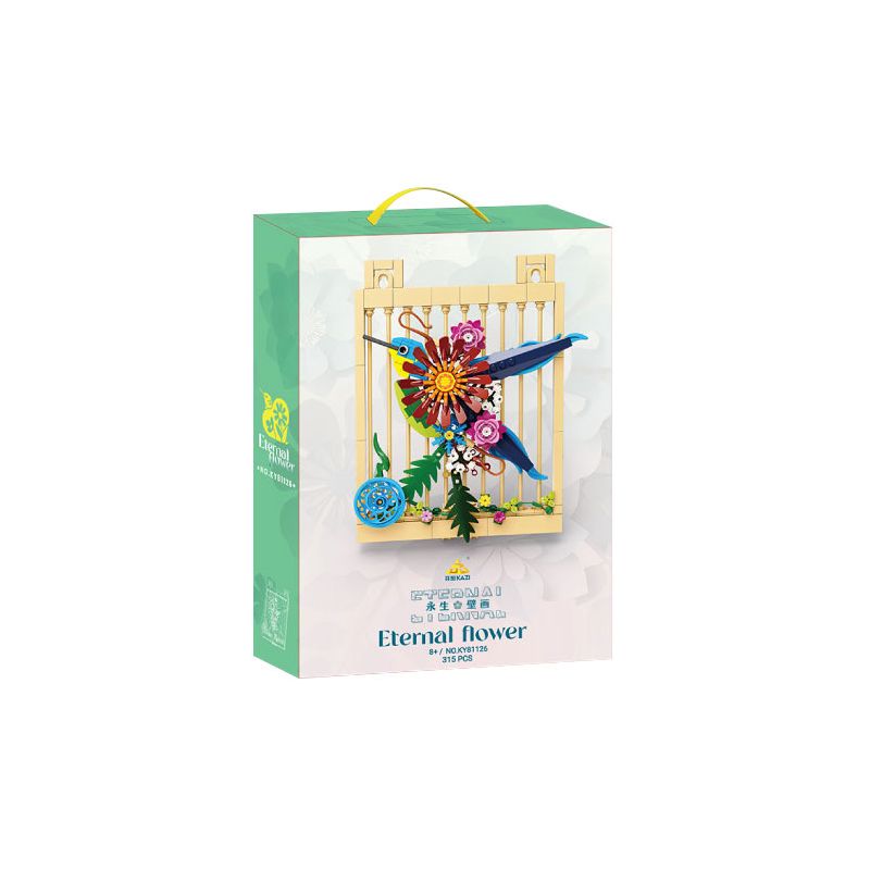 Kazi KY81126 81126 TRANH TƯỜNG NGÔN NGỮ HOA VĨNH CỬU VÀ CHIM bộ đồ chơi xếp lắp ráp ghép mô hình Arts & Crafts 315 khối