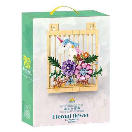 Kazi KY81127 81127 NGÔN NGỮ CỦA CÁC LOÀI HOA TRANH TƯỜNG VĨNH CỬU VÀ KỲ LÂN bộ đồ chơi xếp lắp ráp ghép mô hình Arts & Crafts ETERNAL FLOWER 372 khối