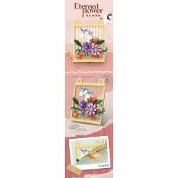 Kazi KY81127 81127 NGÔN NGỮ CỦA CÁC LOÀI HOA TRANH TƯỜNG VĨNH CỬU VÀ KỲ LÂN bộ đồ chơi xếp lắp ráp ghép mô hình Arts & Crafts ETERNAL FLOWER 372 khối