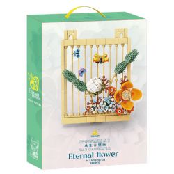 Kazi KY81128 81128 NGÔN NGỮ CỦA CÁC LOÀI HOA TRANH TƯỜNG VĨNH CỬU VÀ CÔN TRÙNG bộ đồ chơi xếp lắp ráp ghép mô hình Arts & Crafts ETERNAL FLOWER 354 khối