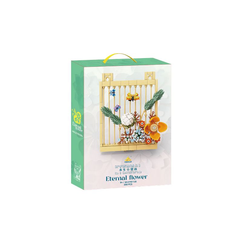 Kazi KY81128 81128 NGÔN NGỮ CỦA CÁC LOÀI HOA TRANH TƯỜNG VĨNH CỬU VÀ CÔN TRÙNG bộ đồ chơi xếp lắp ráp ghép mô hình Arts & Crafts ETERNAL FLOWER 354 khối