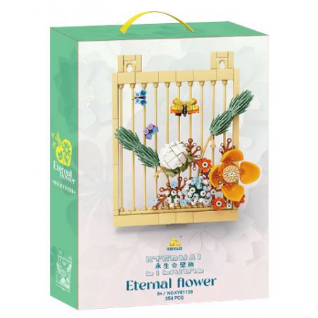 Kazi KY81128 81128 NGÔN NGỮ CỦA CÁC LOÀI HOA TRANH TƯỜNG VĨNH CỬU VÀ CÔN TRÙNG bộ đồ chơi xếp lắp ráp ghép mô hình Arts & Crafts ETERNAL FLOWER 354 khối