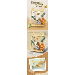 Kazi KY81128 81128 NGÔN NGỮ CỦA CÁC LOÀI HOA TRANH TƯỜNG VĨNH CỬU VÀ CÔN TRÙNG bộ đồ chơi xếp lắp ráp ghép mô hình Arts & Crafts ETERNAL FLOWER 354 khối