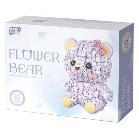 WEILE CREATION 2169 HOA KHÔNG NGỦ III bộ đồ chơi xếp lắp ráp ghép mô hình Arts & Crafts FLOWERS BEAR