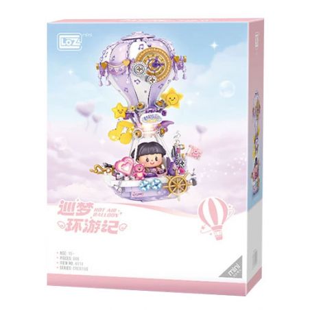 LOZ 4111 COCO KHINH KHÍ CẦU ÂM NHẠC bộ đồ chơi xếp lắp ráp ghép mô hình HOT AIR BALLOON 666 khối