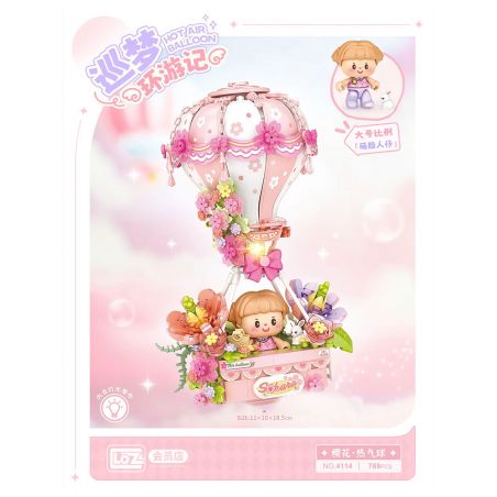 LOZ 4114 COCO KHINH KHÍ CẦU SAKURA bộ đồ chơi xếp lắp ráp ghép mô hình HOT AIR BALLOON 789 khối
