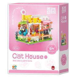 ZHEGAO 612031 CABIN THÚ CƯNG DỄ THƯƠNG CỦA HAKIMI bộ đồ chơi xếp lắp ráp ghép mô hình CAT HOUSE GIVE CATS WARM HOME 687 khối