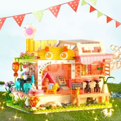 ZHEGAO 612031 CABIN THÚ CƯNG DỄ THƯƠNG CỦA HAKIMI bộ đồ chơi xếp lắp ráp ghép mô hình CAT HOUSE GIVE CATS WARM HOME 687 khối