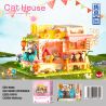 ZHEGAO 612031 CABIN THÚ CƯNG DỄ THƯƠNG CỦA HAKIMI bộ đồ chơi xếp lắp ráp ghép mô hình CAT HOUSE GIVE CATS WARM HOME 687 khối