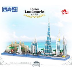 ZHEGAO LZ8316 8316 KIẾN TRÚC DUBAI bộ đồ chơi xếp lắp ráp ghép mô hình Architecture DUBAI LANDMARKS Công Trình Kiến Trúc 2220 khối