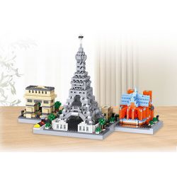 ZHEGAO LZ8317 8317 KIẾN TRÚC PHÁP bộ đồ chơi xếp lắp ráp ghép mô hình Architecture FRENCH LANDMARKS Công Trình Kiến Trúc 2462 khối