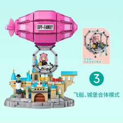 JIALE SPECIAL 33002 NGÔI NHÀ GIÁN ĐIỆP PHI THUYỀN CỦA ANYA bộ đồ chơi xếp lắp ráp ghép mô hình Movie & Game SPY FAMILY Phim Và Trò Chơi 1128 khối